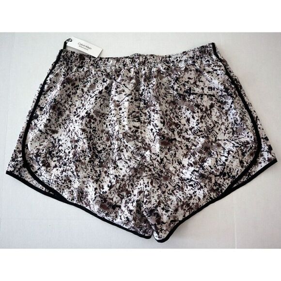 Calvin Klein PF2X8786 Women's Plus Sz 2XL Beige Printed Pull-On Running Shorts - Picture 2 of 9